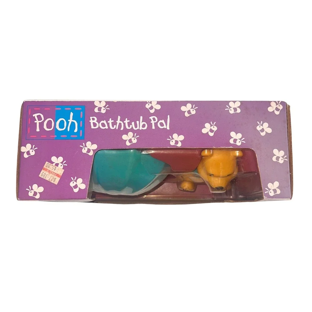 Vintage Winnie the Pooh Bathtub Pal Mattel Bath Toy Umbrella Floats Squirts NOS